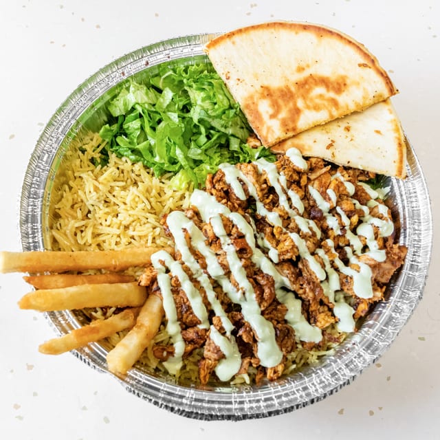 Grilled Chicken Gyro Bowl Combo.