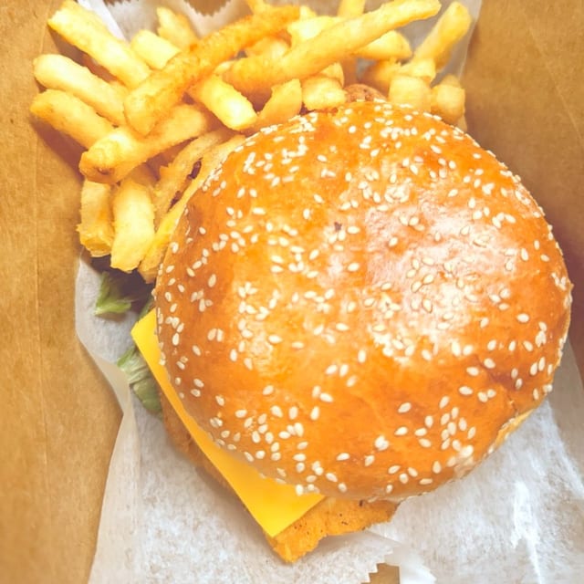 Cat Fish Sandwich with Fries and Drink.
