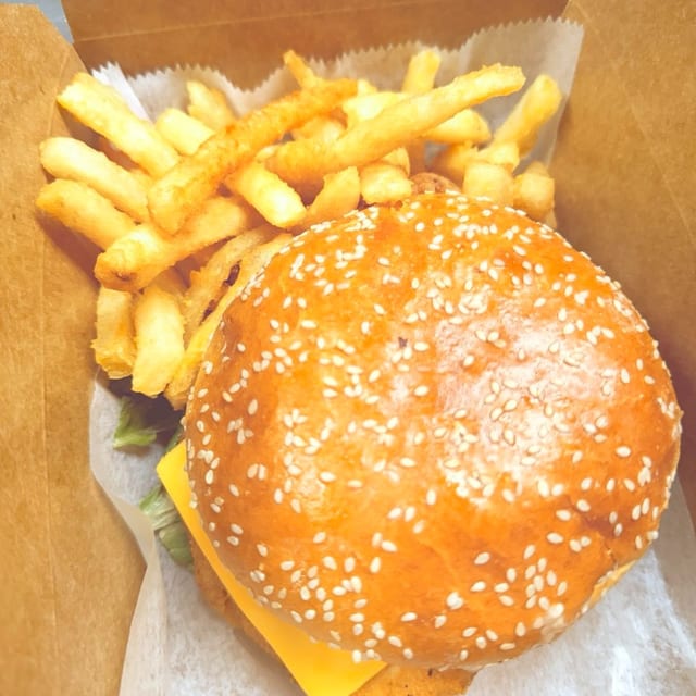 Tilapia Sandwich with Fries & Drink.
